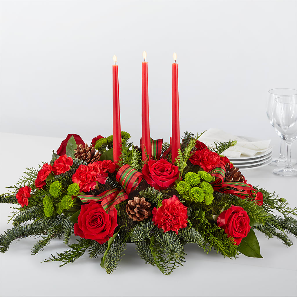 By the Candlelight Centerpiece – Flowers By Jerry, Rochester MN
