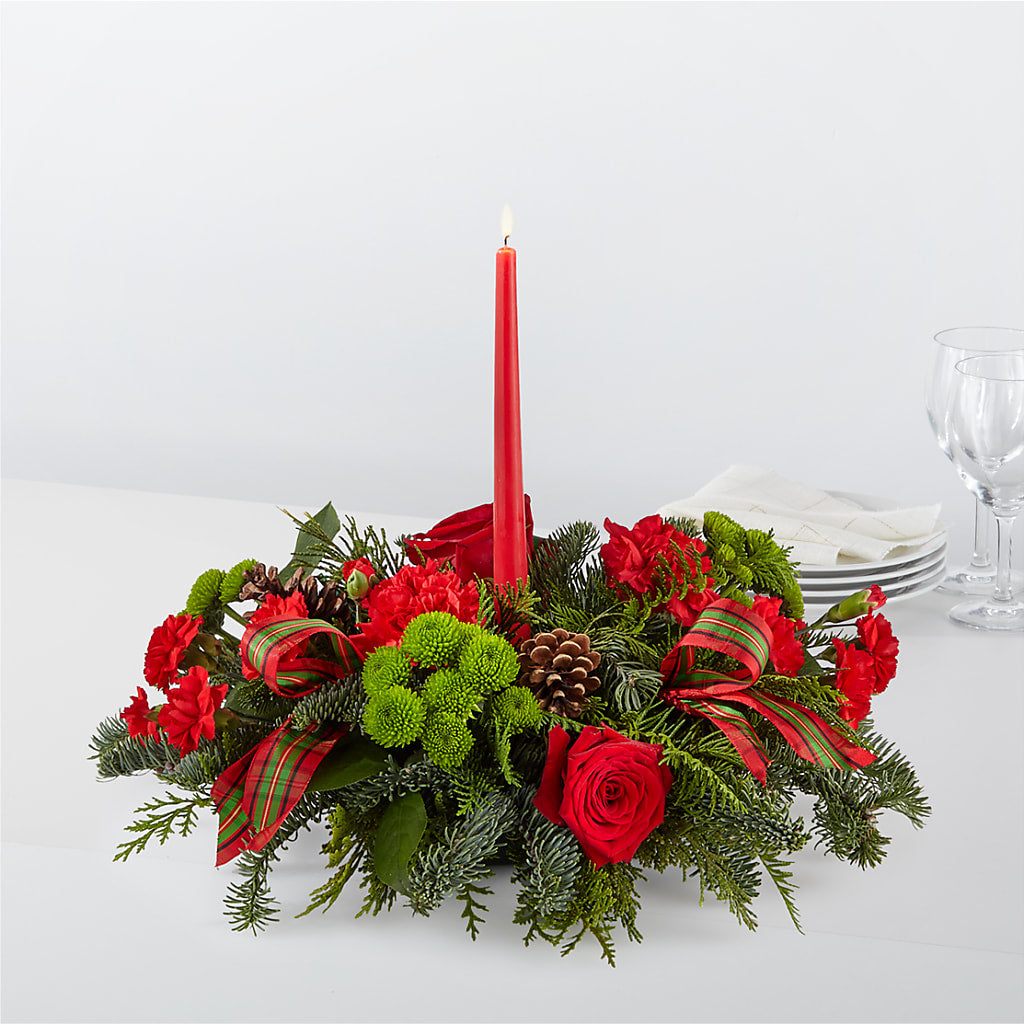 By the Candlelight Centerpiece – Flowers By Jerry, Rochester MN