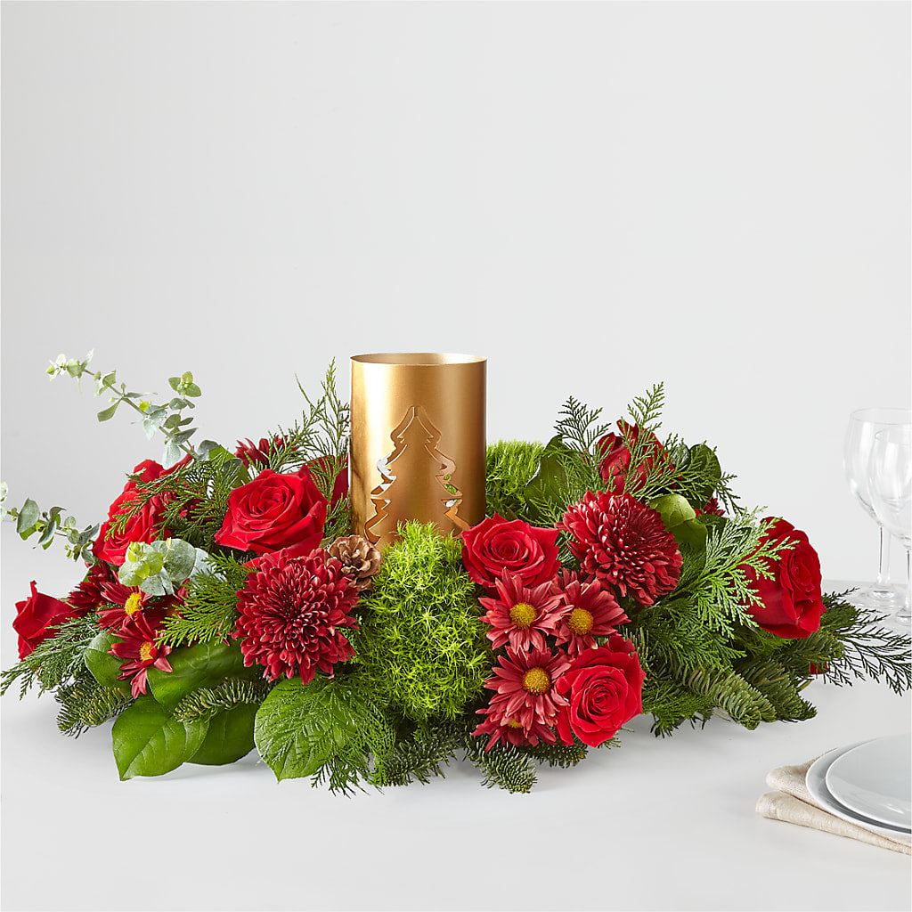 Toast the Season Centerpiece – Flowers By Jerry, Rochester MN