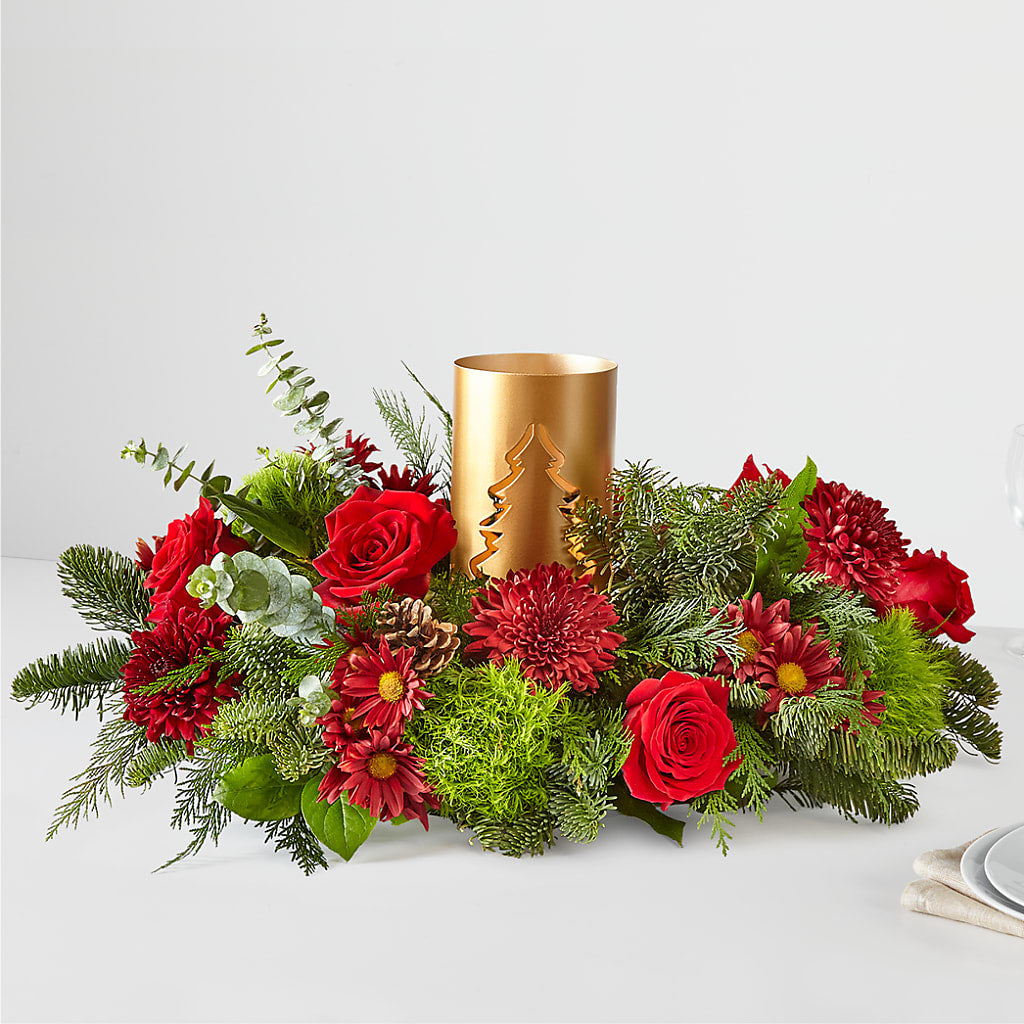 Toast the Season Centerpiece – Flowers By Jerry, Rochester MN