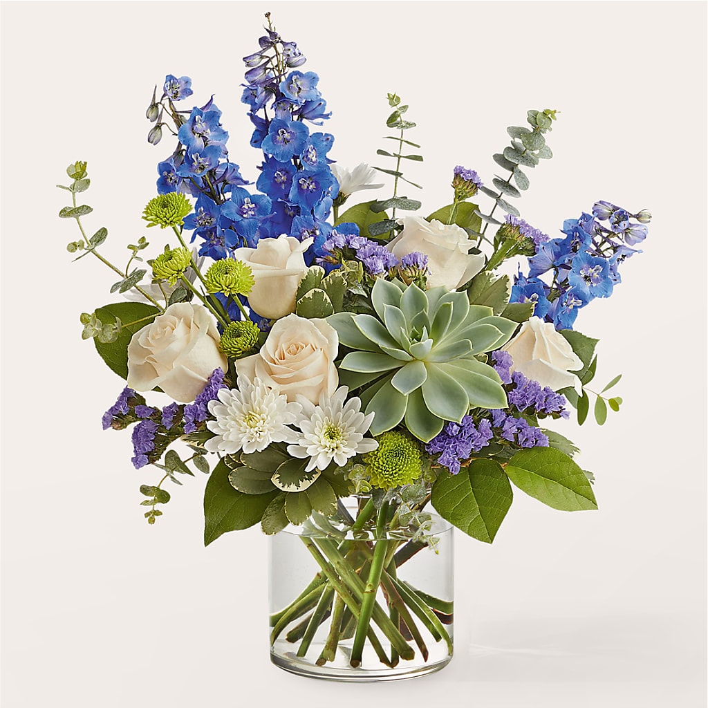 Cerulean Waves Bouquet – Flowers By Jerry, Rochester MN