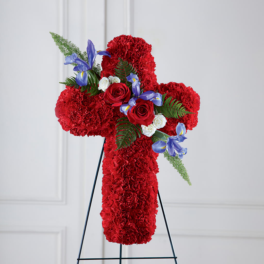 Faithful Hero Floral Cross – Flowers By Jerry, Rochester MN