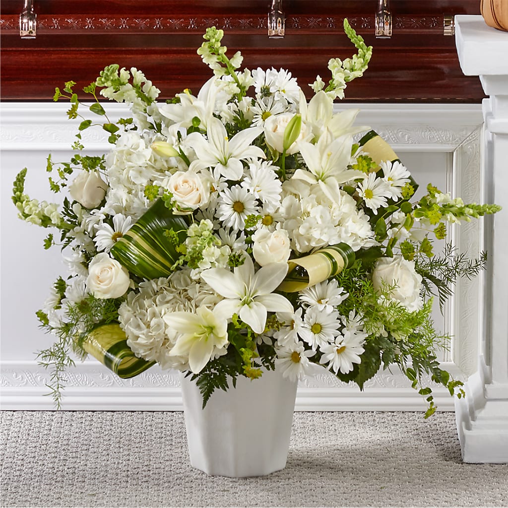 Thoughts of Tranquility Floor Basket – Flowers By Jerry, Rochester MN