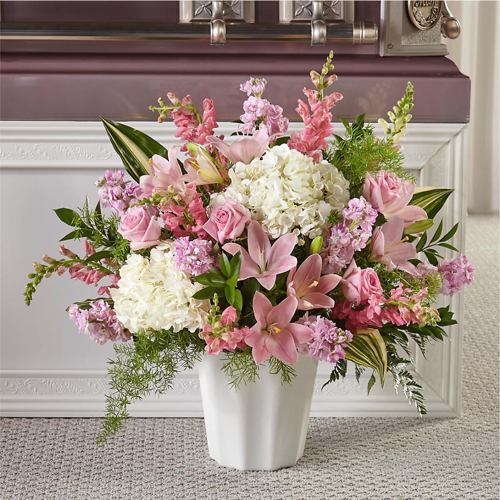 Simply Serene Floor Basket – Flowers By Jerry, Rochester MN