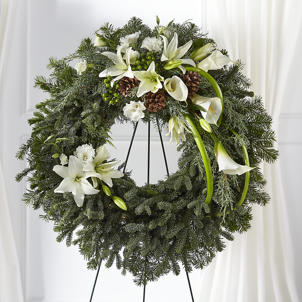 Greens of Hope Wreath – Flowers By Jerry, Rochester MN