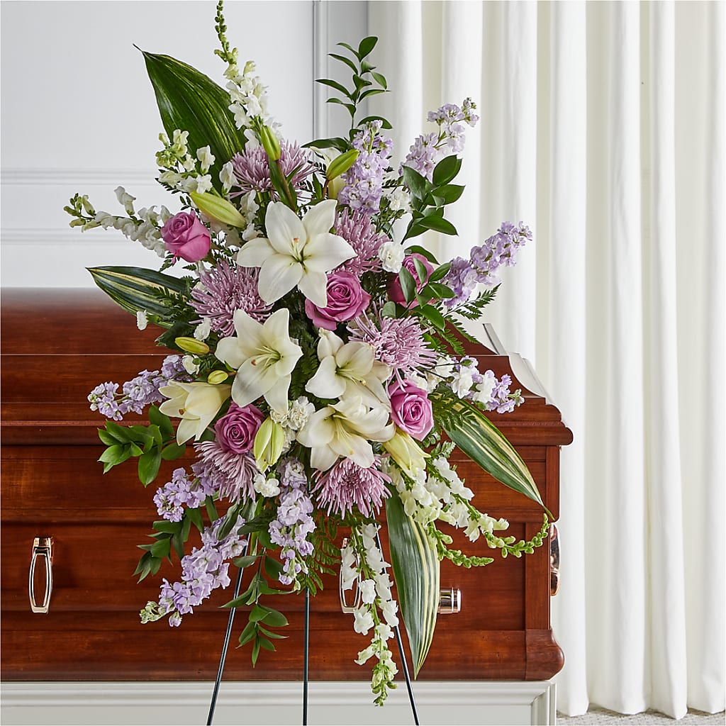 Grateful Hearts Standing Spray – Flowers By Jerry, Rochester MN