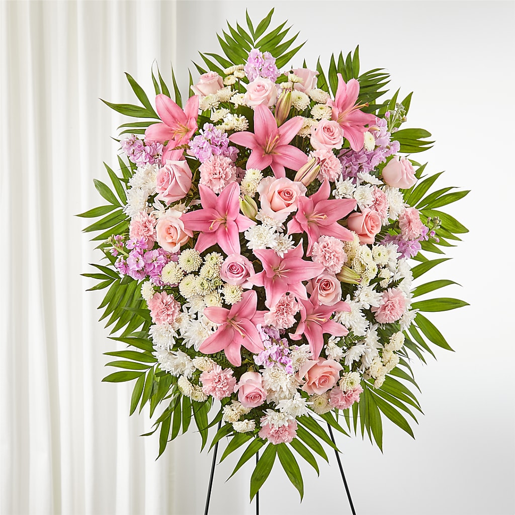 Offering Solace Standing Spray – Flowers By Jerry, Rochester MN