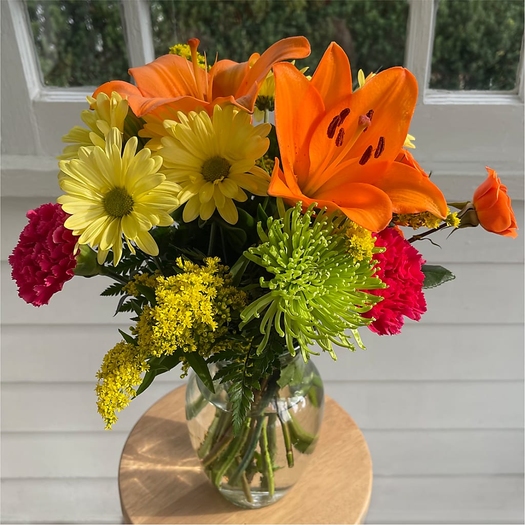 Bold & Bright – A Florist Original –  Flowers By Jerry, Rochester MN