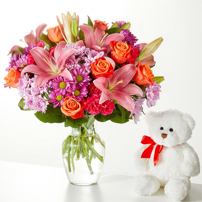 One and Only Bouquet and Bear Bundle –  Flowers By Jerry, Rochester MN