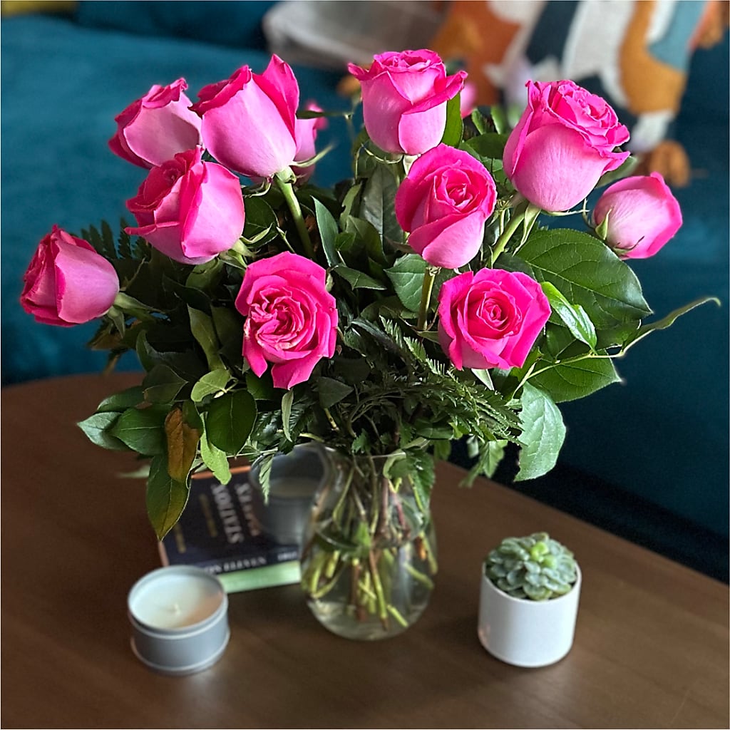 Long Stem Pink Rose Bouquet –  Flowers By Jerry, Rochester MN
