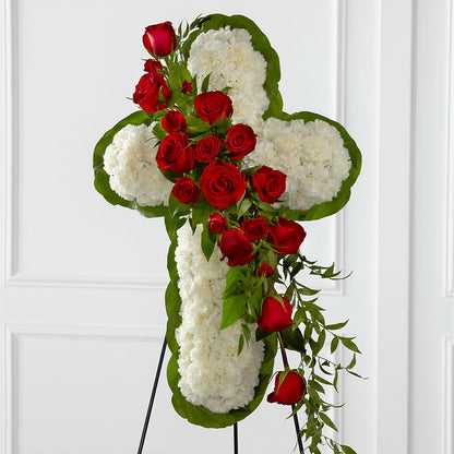 Floral Cross Easel –  Flowers By Jerry, Rochester MN