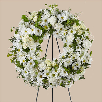Faithful Wishes Wreath –  Flowers By Jerry, Rochester MN
