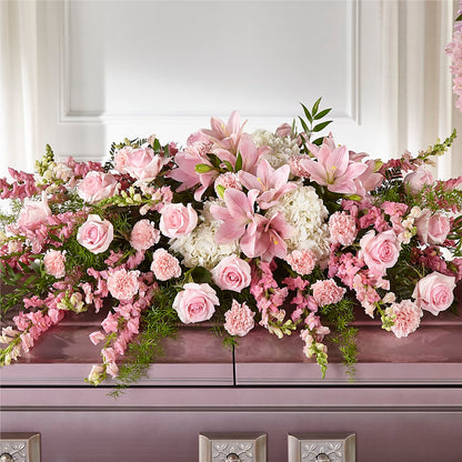 Life & Remembrance Casket Spray –  Flowers By Jerry, Rochester MN