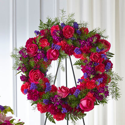 Calming Colors Wreath –  Flowers By Jerry, Rochester MN