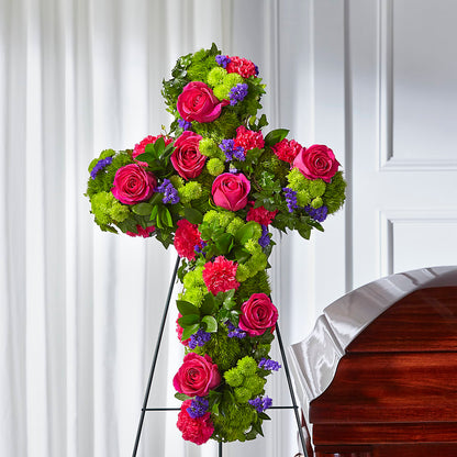 Tribute Rose Floral Cross –  Flowers By Jerry, Rochester MN