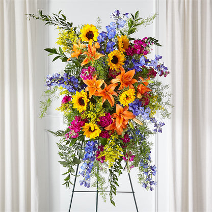 Sunlit Memories Standing Spray (Standard) –  Flowers By Jerry, Rochester MN