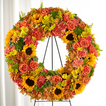 Autumnal Memories Wreath (Standard) –  Flowers By Jerry, Rochester MN