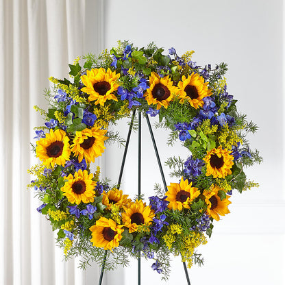 Bright Rays Wreath –  Flowers By Jerry, Rochester MN