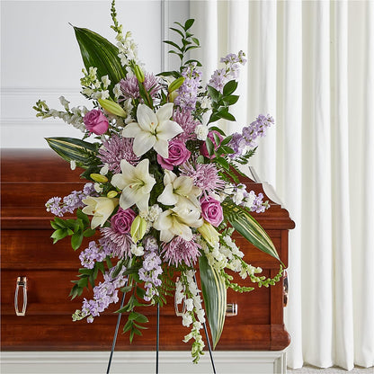 Grateful Hearts Standing Spray –  Flowers By Jerry, Rochester MN